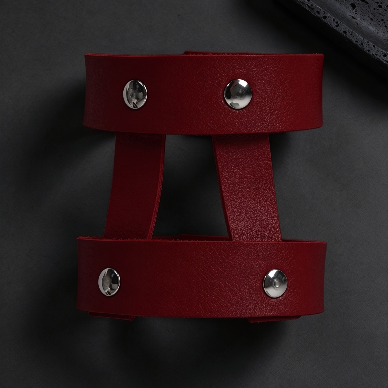 Women's Double-Layer Openwork Geometric Bracelet, Gothic Punk Style